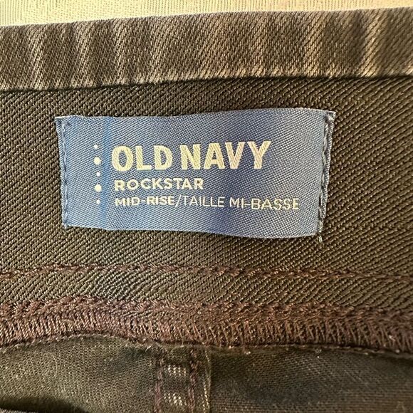 Old Navy Black Jeans Jeggings Women’s Size 16 Black Stretch Skinny Mid Rise - Picture 11 of 12